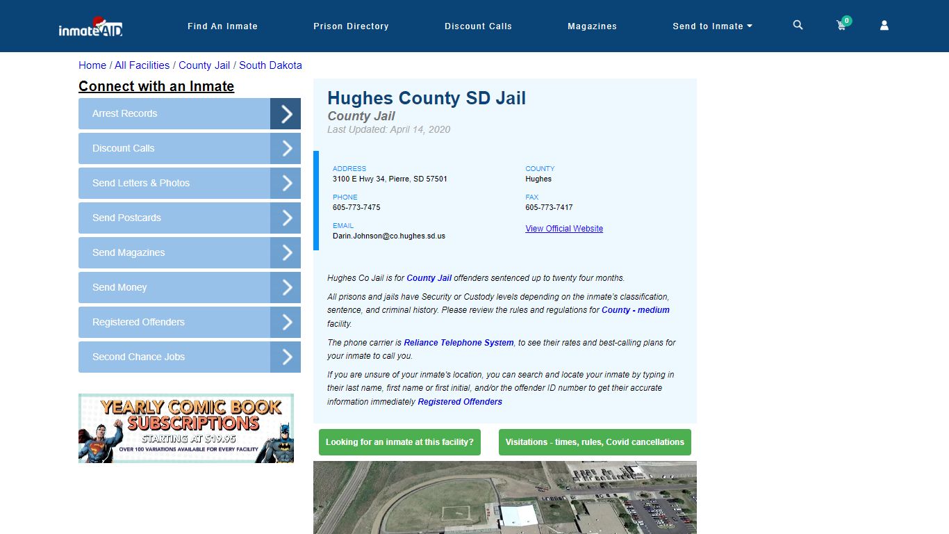 Hughes County SD Jail - Inmate Locator - Pierre, SD