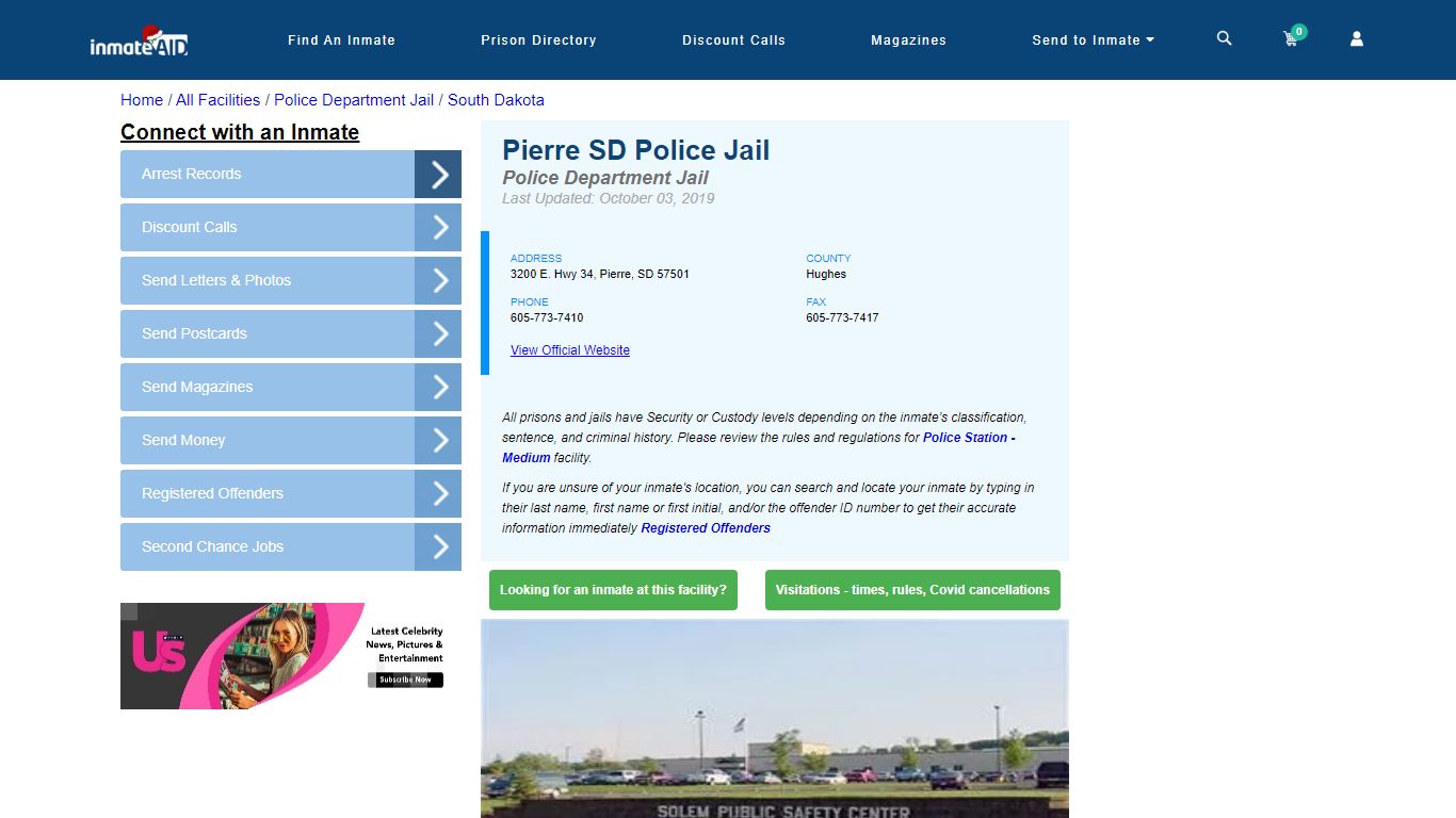 Pierre SD Police Jail & Inmate Search - Pierre, SD